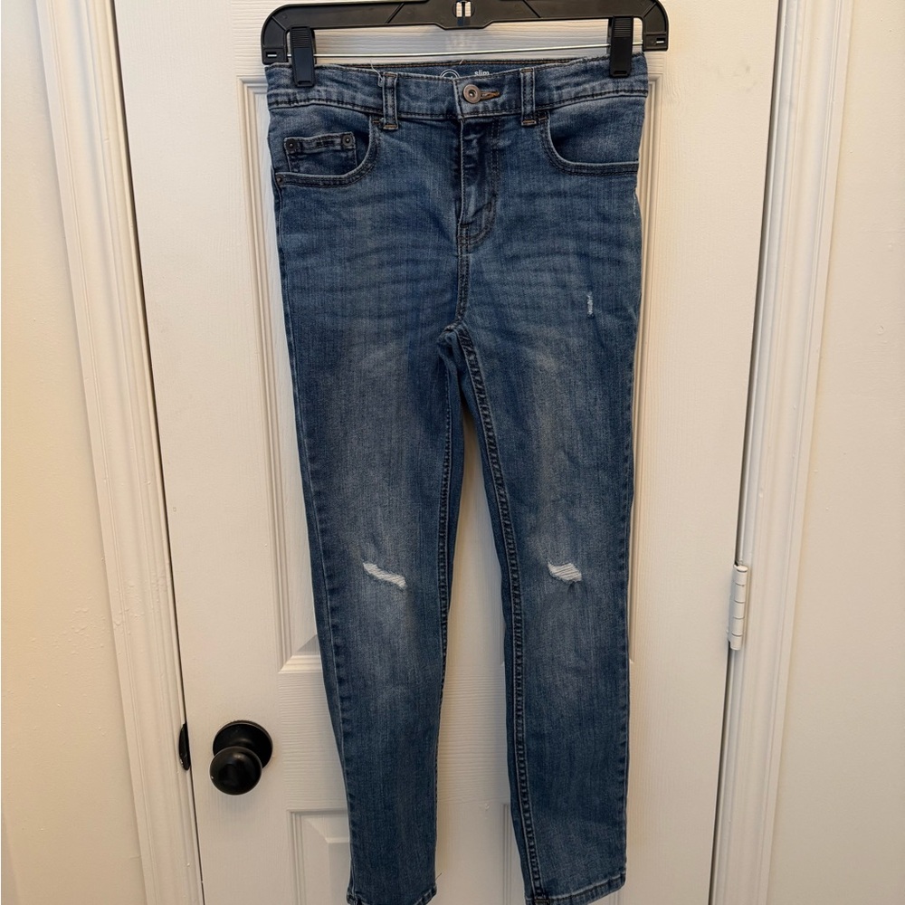 Boys Wonder Nation size 12 Classic Blue Denim Jeans Slim